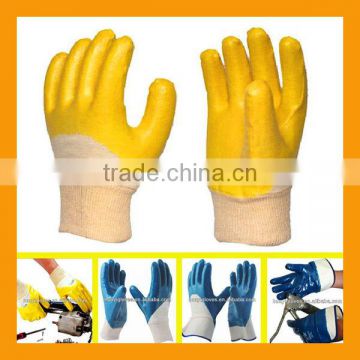 Nitrile Coated Working Gloves/Interlock Nitrile Dipped Gloves