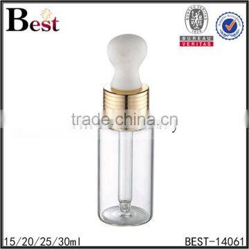 2017 Hot New Products Cosmetic Fragrance Perfume Glass Bottle 15ml 20ml 30ml Screw Gold Big Dropper Glass Perfume Bottle China photo-4