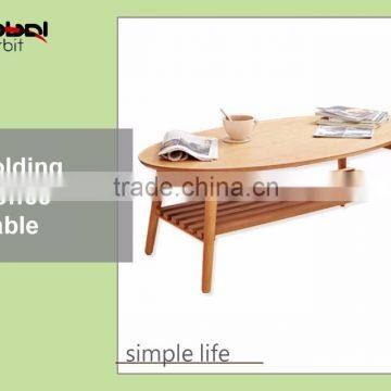 Wood Furniture Space Saver Living Room Wooden Folding Coffee Table