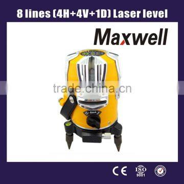 8 lines (4H+4V+1D) Laser level