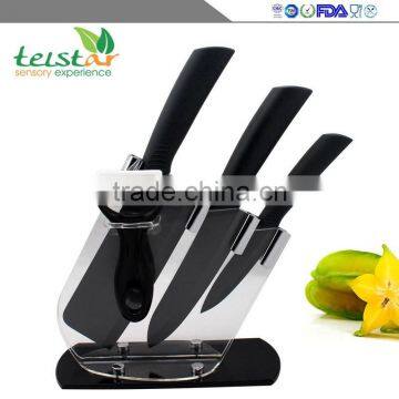 Black handle with arylic ceramic knife block