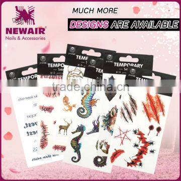 NEWAIR 4 Colors Printing Water Transfer Kids Glitter Tattoos photo-5