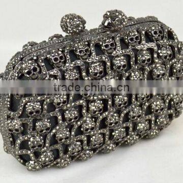 Skull diamond evening Bag bat handle evening bag hand bag