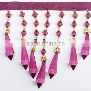 Beaded Fringe BF478 L.Purple