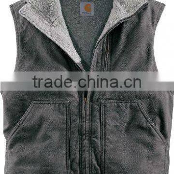 sandstone mock-neck Vest, soft shell vest