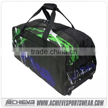 Custom brand names trolley bag/ drawstring canvas sports hockey bag