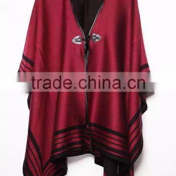 Ladies fashion 100% cashmere Poncho