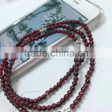 Direct Sale Natural Sterling Silver Jewelry Garnet Lotus Necklace photo-3