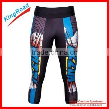 Men sublimated compression cheap tights made in China