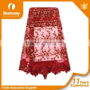 Beaded Bridal Nice Wedding Dress FL1136-1 French Net Laces With Beads photo-2