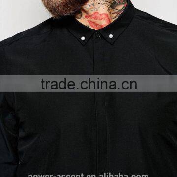 2016 Men's New Arrival Latest Formal Black tc Shirts photo-2