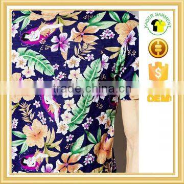 Custom All Over Sublimation Printing Floral t Shirts for Men photo-3