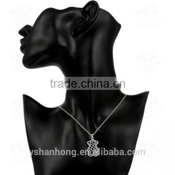 Fashion 925 Silver Bear Pendant Sautoir Wholesale Creative Hollow Out photo-4