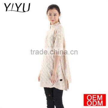 2017 Fall Women Short Sleeve Casual Loose Fit Knit Pullover Sweater photo-2