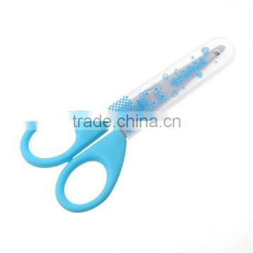 High Quality Blue Stainless Steel ABS Stationery Plastic Handle Utility Scissors