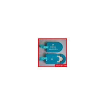 Fashion pull-out design of plastic luggage tag