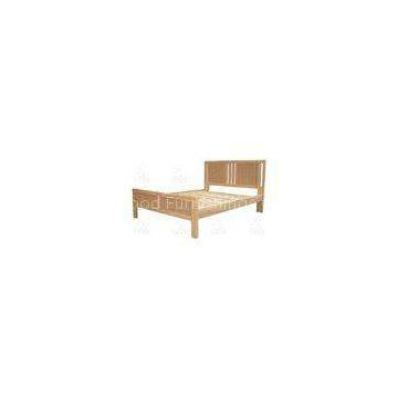 Ash Modern Wood Bedroom Furniture / Solid Wood Bed With Natural Color