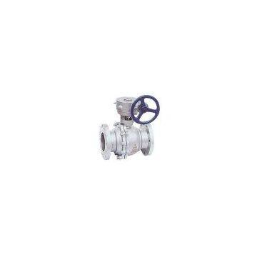 Worm wheel float flanged ball valve