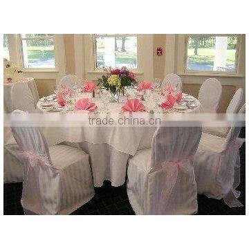 wedding chair cover&organza sash, polyester chair cover