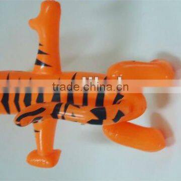 Lovely pvc inflatable animal tiger toys for childrens gift,promotion pvc cartoon toys
