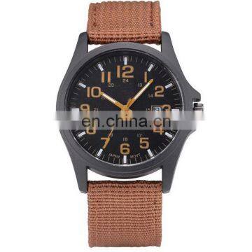 High Quality Canvas Nylon Strip With Calendar Men's Sport Miliatry Watch photo-2