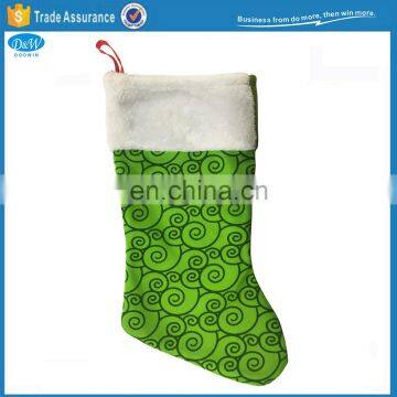 Green Color Santa Gift for Decoration Christmas Stocking