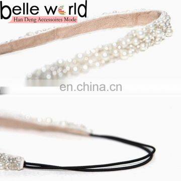 Korean Handmade Wedding Pearl Elastic Headband for Women photo-2