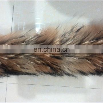 100% Raccoon fur trim fur collar for hood