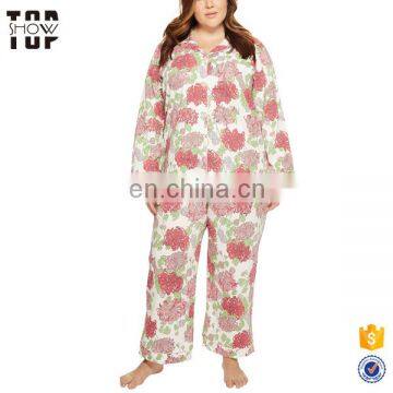 Alibaba china pajama 100% cotton pajama notched collar design plus size pajama sets