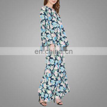 Muslim Women Abaya Printing Baju Kurung in Malaysia Fashion Baju Melayu Designs photo-3