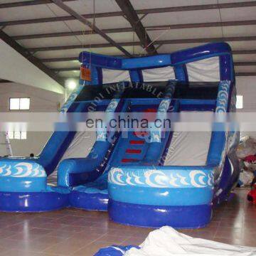 Double inflatable slides, lane water slide