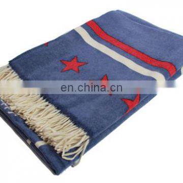 Inner Mongolian Factory Wholesale Fashion Lambs Wool Printed Scarf Woolen Thick Autumn Winter Warm Ladies Luxury Travel Blanket photo-2
