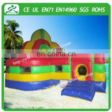 Popular inflatable fun city toy, large inflatable jumping castle with slides amusement park