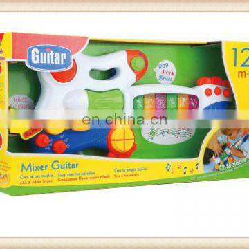 high quality cartoon plastic toy guitar, children electronic organ toys