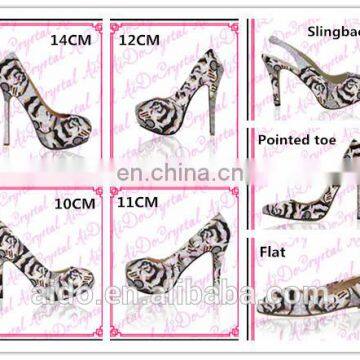 Aidocrystal Classic Pattern Crystal High Heel,new Style Italian Shoes photo-2