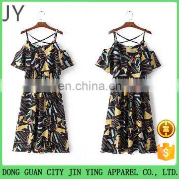  China Spaghetti Strap Casual Dresses New Model Girl Dress Clubwear Wholesale