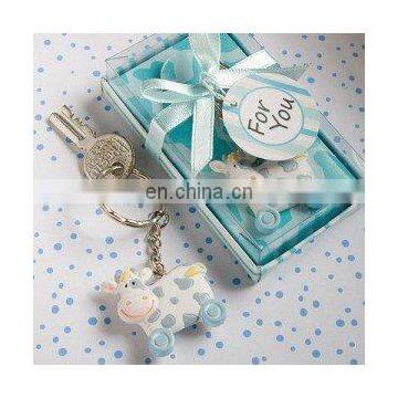 Blue Toy Cow Key Chains