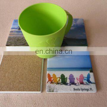 Square Customized Heat Transfer Absorbent Ceramic Beer Coasters With Logo photo-3