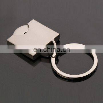 Reusable Shopping Trolley Coin 1 Euro Coin Token Holder Keyring Keychain photo-2