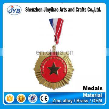 wholesale high end custom sport medal with leather display box