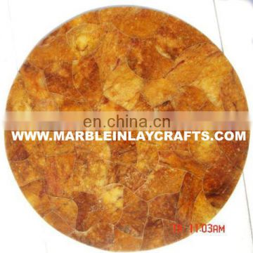 Natural Round Tiger Eye Table Tops