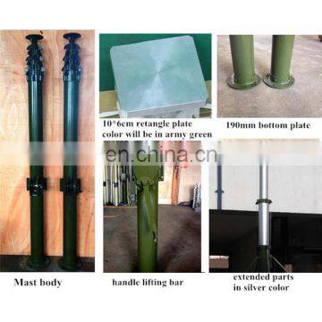 Vehicle Portable Heavy Duty 18m Telescopic High Manual Mast