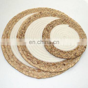 kitchen circle hand braided round table mat