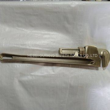 Spark Resistant Safety Hand Tools Pipe Wrench,American Type,18 photo-2