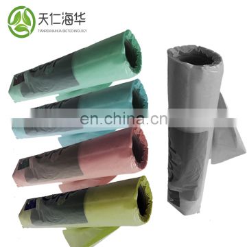 100%  biodegradable compostable plastic trash bag on roll ok compost home suitable for europe