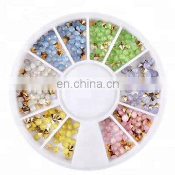 DIY Colorful Mixed Various Size Nail Art Rhinestones Nail Crystal Box