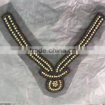 0521L High Quality Beaded Neck Trim,beaded Neck Trim for T-shirt,wholesale Beaded Neck Trim photo-4