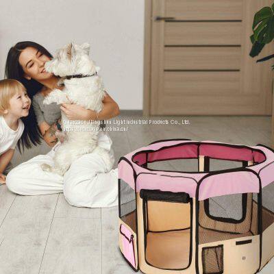 Portable Foldable Pet Exercise Pen Kennel + Carrying Case for Larges Dogs Small Puppies/Cats | Indoor/Outdoor Use Pet Cage photo-3