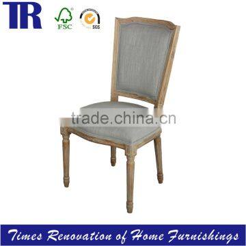 Louis Marie Antoinette armless chair, Square Back oak Wood Dining Chair ,Square Upholstered Dining Chair ,Wooden Side Chair