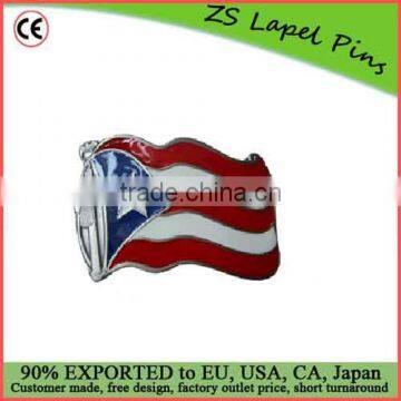 Custom quality Puerto Rican Flag Belt Buckle